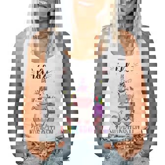 Hello Kindergarten First Day Back To School Unicorn Girls Women Tank Top | Seseable UK