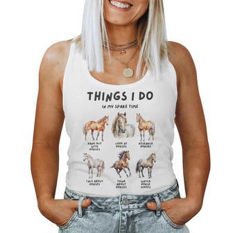 Horse Things I Do In My Leisure Time Women Tank Top - Thegiftio UK