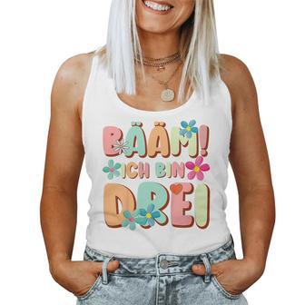 Kinder Bääm Ich Bin Drei 3 Jahre Mädchen 3Rd Birthday Tank Top Frauen - Geschenkecke