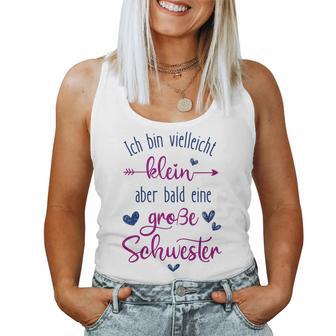 Kinder Ich Binielleicht Klein Aber Bald Eine Große Schwester Pink Tank Top Frauen - Geschenkecke