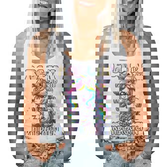 Kindergarten Back To School First Day Girls Rollin Unicorn Women Tank Top - Monsterry