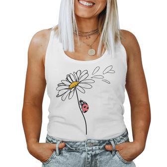 Ladybird On Daisy Blue Tank Top Frauen - Geschenkecke