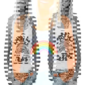 Lgbtq Proud Aunt Auntie Gay Pride Lgbt Ally Family Rainbow Canotta da donna - Novitaregali