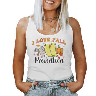 I Love Fall Prevention Women Tank Top - Thegiftio UK