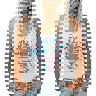 Party In The Usa 4Th Of July Preppy Smile Women Women Tank Top - Thegiftio