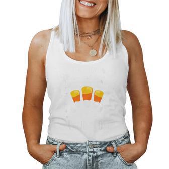 Peace Love & Candy Corn Queen Fall Vibes Easy Cute Halloween Women Tank Top - Thegiftio UK