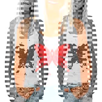 Polycythemia Vera Awareness Butterfly Women Tank Top - Monsterry