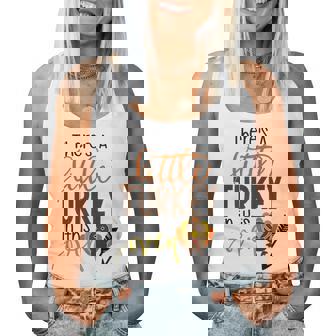 There Is A Turkey In This Oven Turkey Mom Thanksgiving Women Tank Top - Monsterry