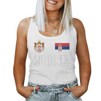 Serbia Flag Srbija Football Fan Women's Children's Red Tank Top Frauen - Seseable