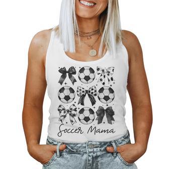 Soccer Mama Coquette Bow Soccer Mom Soccer Season Women Tank Top - Thegiftio UK