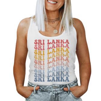 Sri Lanka Groovy Retro Sri Lanka Tank Top Frauen - Geschenkecke