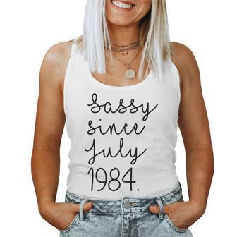 Vintage Sassy Since July 1984 Classic Awesome Mama Love Women Tank Top - Monsterry UK