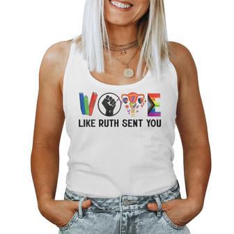 Vote Like Ruth Sent You Feminist Women Tank Top - Thegiftio UK