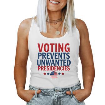 Voting Prevents Unwanted Presidencies Women Women Tank Top - Monsterry