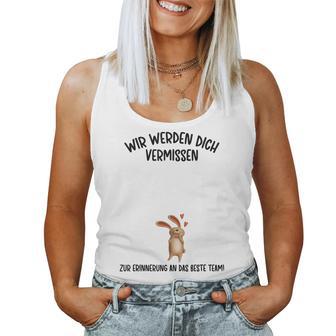 Wir Wird Dichermissen For Farewell Colleagues Tank Top Frauen - Geschenkecke