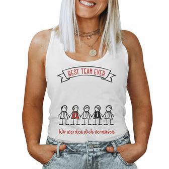 Women's Best Team Ever Kollegen Guestbook Wir Werden Dichermissen S Tank Top Frauen - Geschenkecke