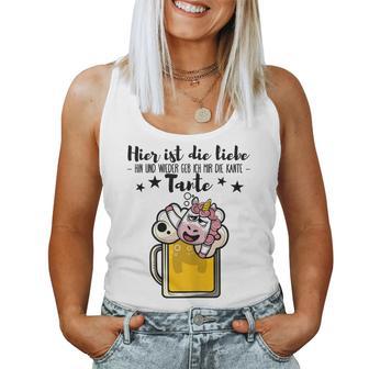 Women's Ich Geb Mir Die Kante Tante Saufen Tank Top Frauen - Geschenkecke