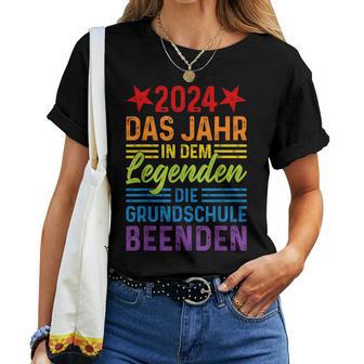 2024 Das Jahr In Dem Leggenden Die Grundschule Beenden T-shirt Frauen - Geschenkecke