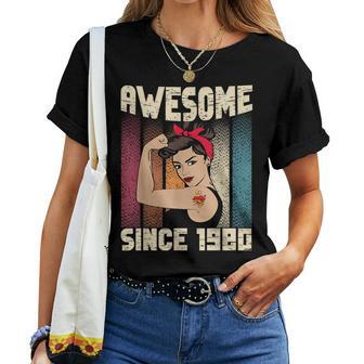 42 Jahre Alt Awesome Seit 1980 42Th Birthday Women's T-shirt Frauen - Geschenkecke