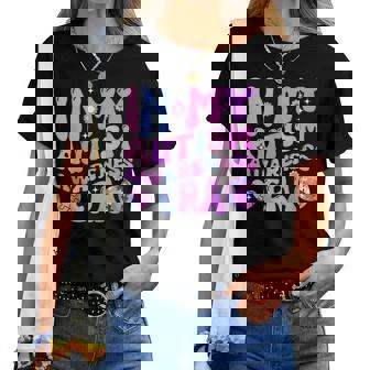 In My Autism Awareness Era Groovy Support Team Family Women Women T-shirt - Monsterry