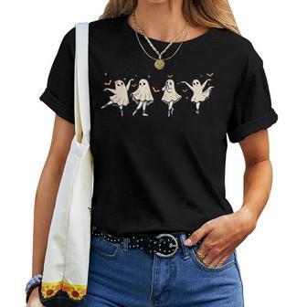 Ballet Ghost Ballet Dancer Spooky Dance Teacher Halloween Women T-shirt - Thegiftio UK