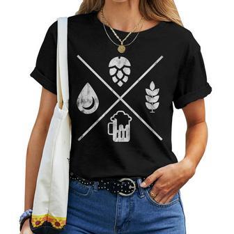 Beer Water Malt & Hops T-shirt Frauen - Geschenkecke