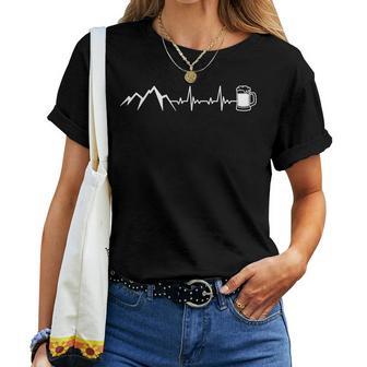 Berge Herzschlag Beer X Frequency Pulse Mountains Mountain Beer Fun T-shirt Frauen - Geschenkecke