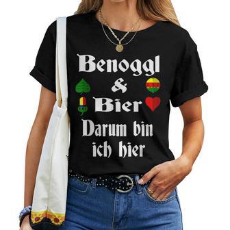 Binokel Player Swabian Schwabe Beer Benoggl T-shirt Frauen - Geschenkecke