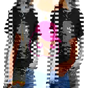 Black Pink Breast Cancer Awareness Warrior Girls Women T-shirt - Thegiftio UK