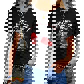 Boxing Animal Panda Come At Me Bro Boxer Sports Humor Women T-shirt - Monsterry