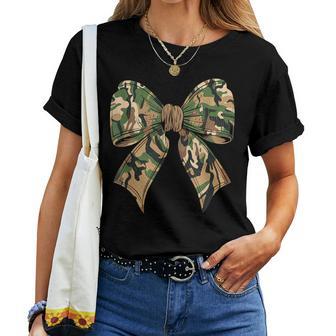 Camo Coquette Bow Hunting Camouflage Old Hunter Girls Women T-shirt - Thegiftio UK
