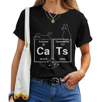 Cat Chemistry Periodic Table Cat Dad Cat Mom Women T-shirt - Thegiftio UK