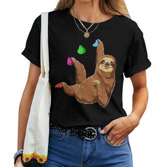 Cool Sloth Boulder Climbing T-shirt Frauen - Geschenkecke