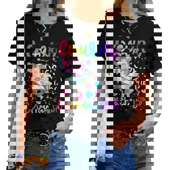 Cousin Of The Birthday Girl Skater Roller Skate Family Party Women T-shirt - Thegiftio UK