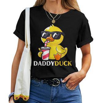 Daddy Duck Rubber Duck Birthday Party Family Matching Women T-shirt - Thegiftio UK