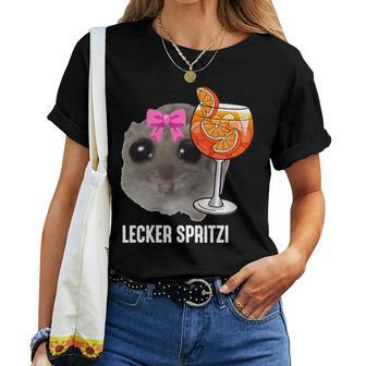 Delicious Spritzi X Sad Hamster Meme Girl Hallöchen Aperölchen T-shirt Frauen - Geschenkecke