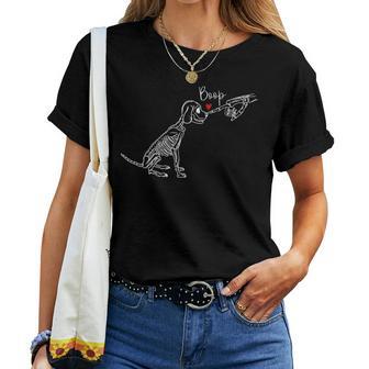 Dog Skeleton Boop Dog Halloween Girl Women Women T-shirt - Thegiftio UK