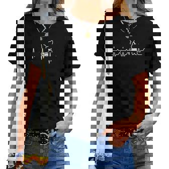 Donna Border Collie Mamma Divertente Border Collie Battito Cardiac Con Collo A Maglietta da donna - Novitaregali