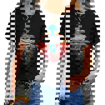 Drôle Alien Abduction Bateau Spatial Ufo Planète Conspiracy Lover T-shirt femme - Cadeauxyz
