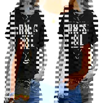 Drunk As Hull Hockey Fans Joke Sarcastic Humor Women T-shirt - Monsterry