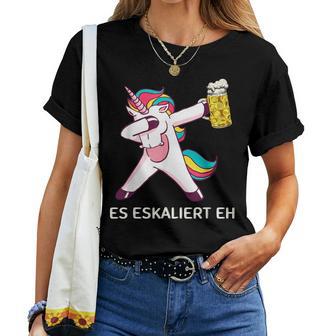 Es Escaliert Eh Dabbing Unicorn With Beer Unicorn & Beer T-shirt Frauen - Geschenkecke