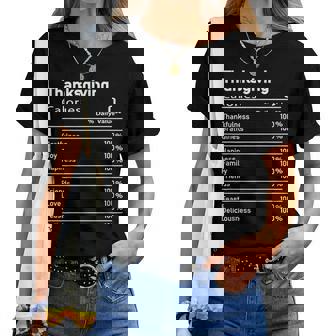 Family Thanksgiving Nutrition Ingredients Kid Fun Women T-shirt - Monsterry