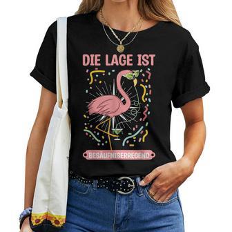 Flamingo Die Lage Ist Besäufniserregend T-shirt Frauen - Geschenkecke