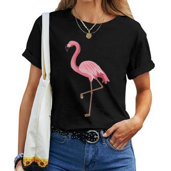 Flamingo Pocket Pink Flamingo Logo T-shirt Frauen - Geschenkecke