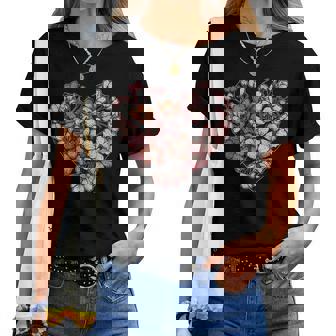 Fleur De Cerisier Pour Fille Cœur Saint-Valentin Plante Maman T-shirt femme - Cadeauxyz