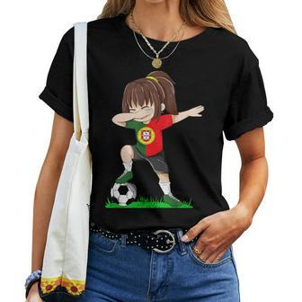 Football Portugal Jersey Portuguese Flag Football Girls T-shirt Frauen - Seseable