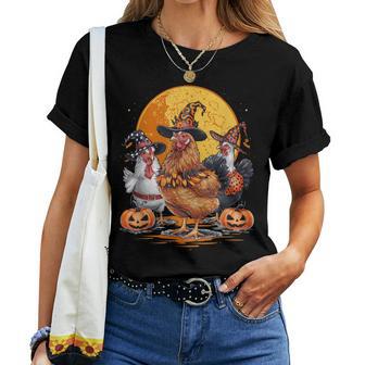 Chicken Halloween Costume Spooky Season Chickens Witch Women T-shirt - Thegiftio UK