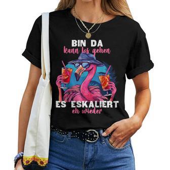 Flamingo Party Bin Da Kann Los Gehen T-shirt Frauen - Geschenkecke