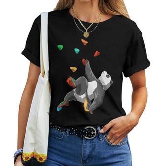 Panda Bouldering And Climbing T-shirt Frauen - Geschenkecke