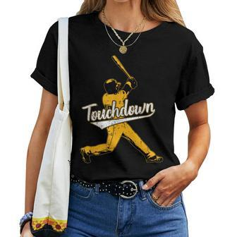 Sarcastic Touchdown Baseball Football Sports Women T-shirt - Monsterry UK